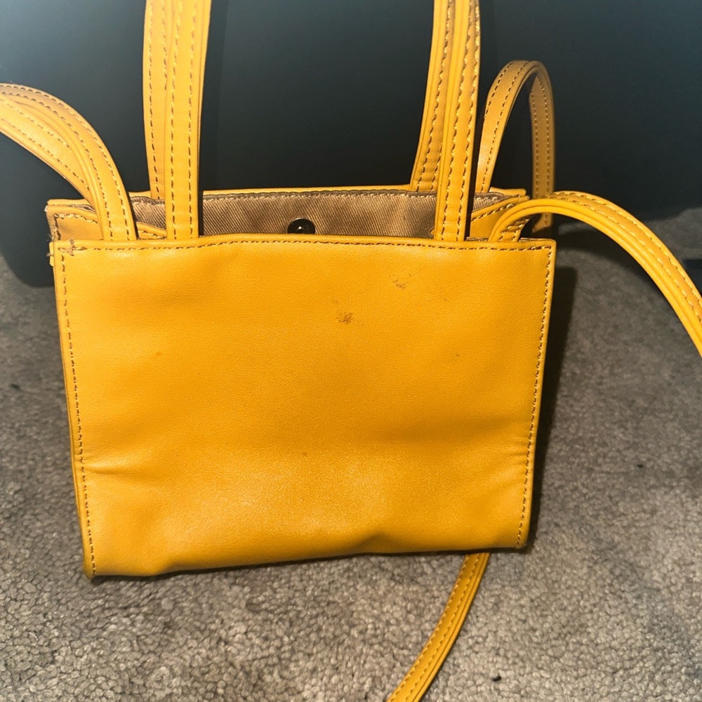 Telfar Yellow Mini Bag with Embossed Logo and Versatile Strap - Picture 2 of 4